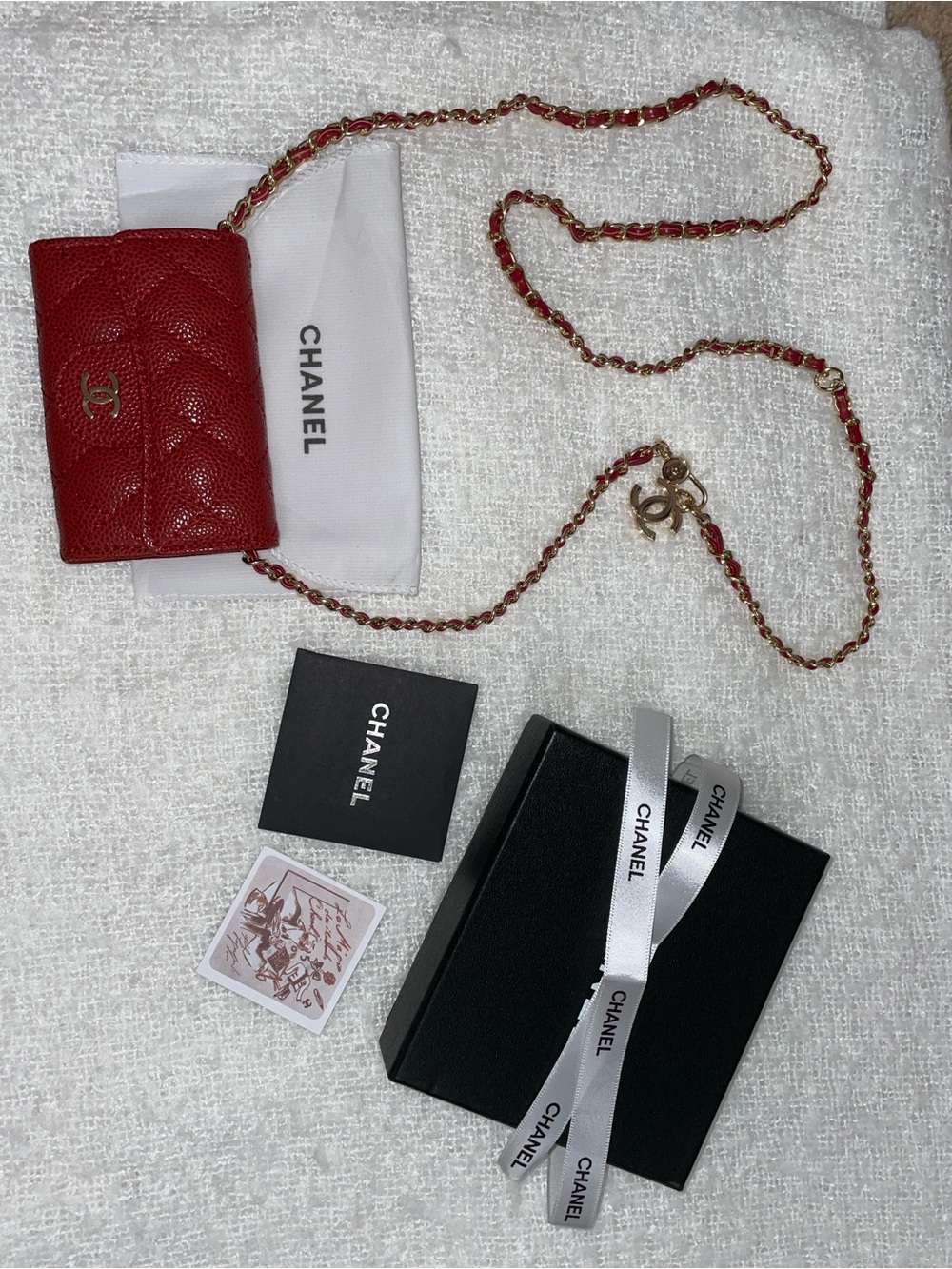 Chanel Red Quilted Leather Mini Flap Crossbody